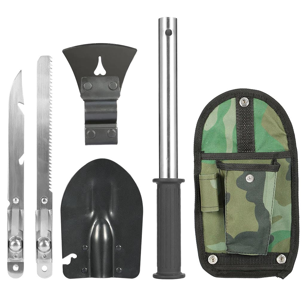 Multi Tool Survival Axe Kit flat lay