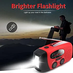 solar radio with brighter flashlight